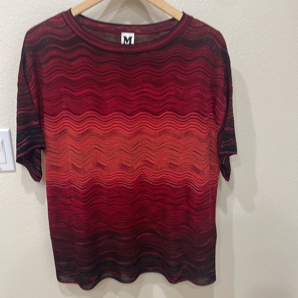 Missoni Red Gradient Mesh Knit Top—GORGEOUS Fabric & Colors—Like New! Size S - Picture 4 of 10